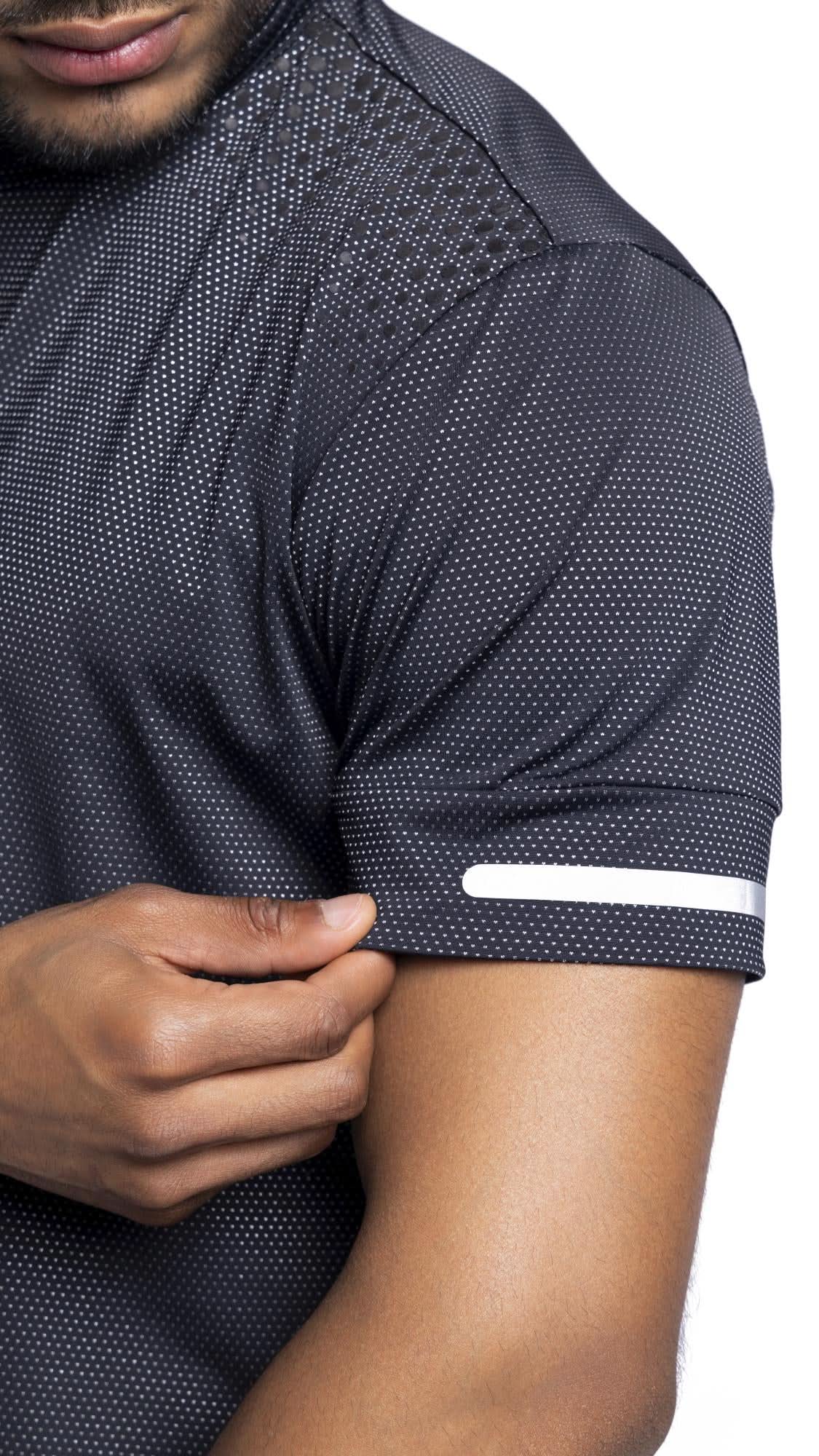 Xalt Life Aerodynamic Pulse Point Mesh Tee Black CREW NECK