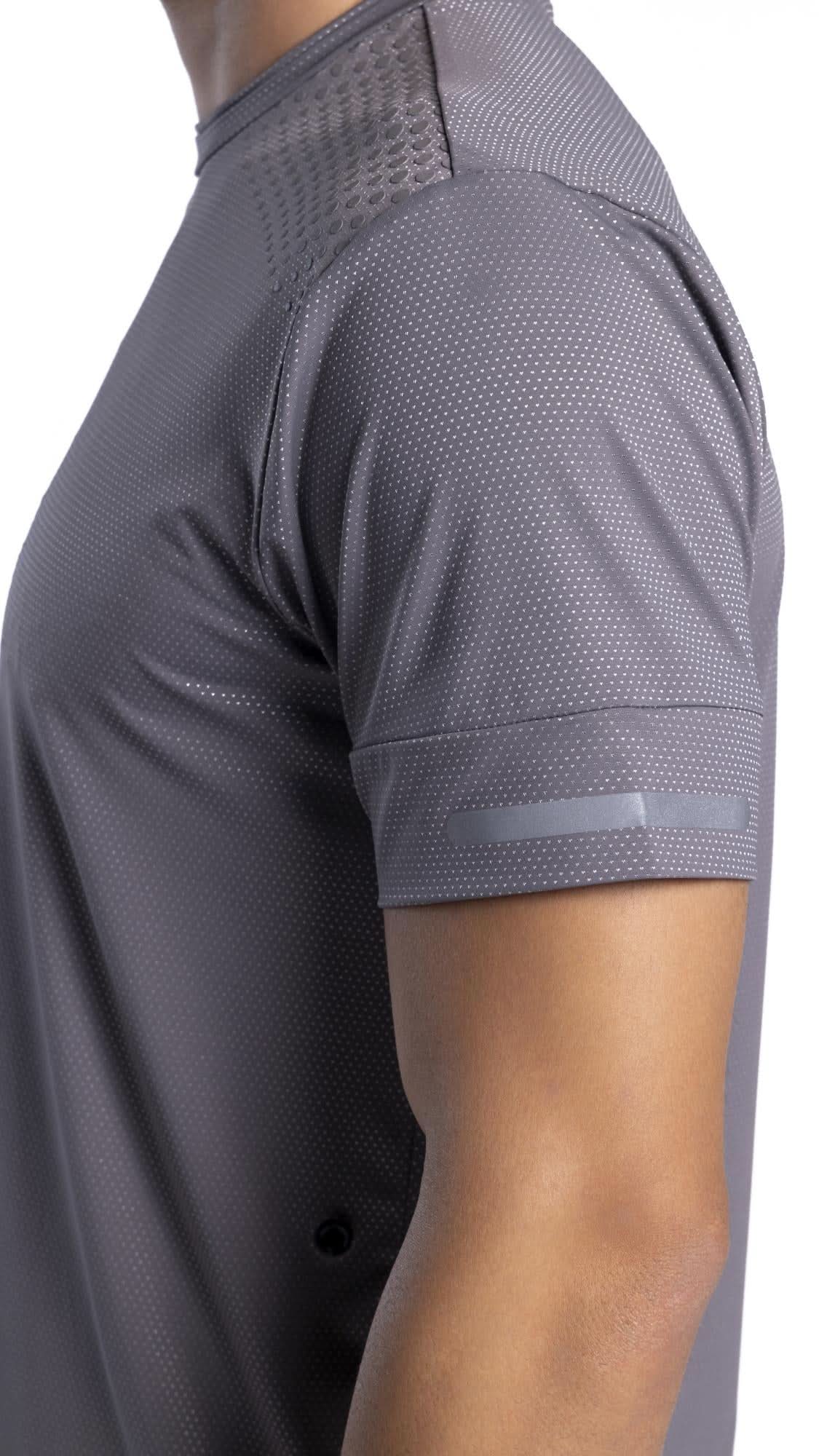 Xalt Life Aerodynamic Pulse Point Mesh Tee Silver CREW NECK