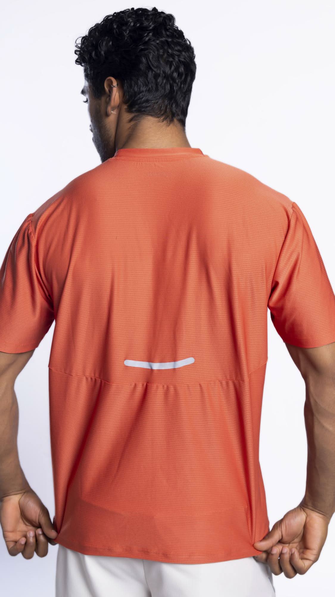 Xalt Life Aerodynamic Pulse Tee Deep Salmon CREW NECK