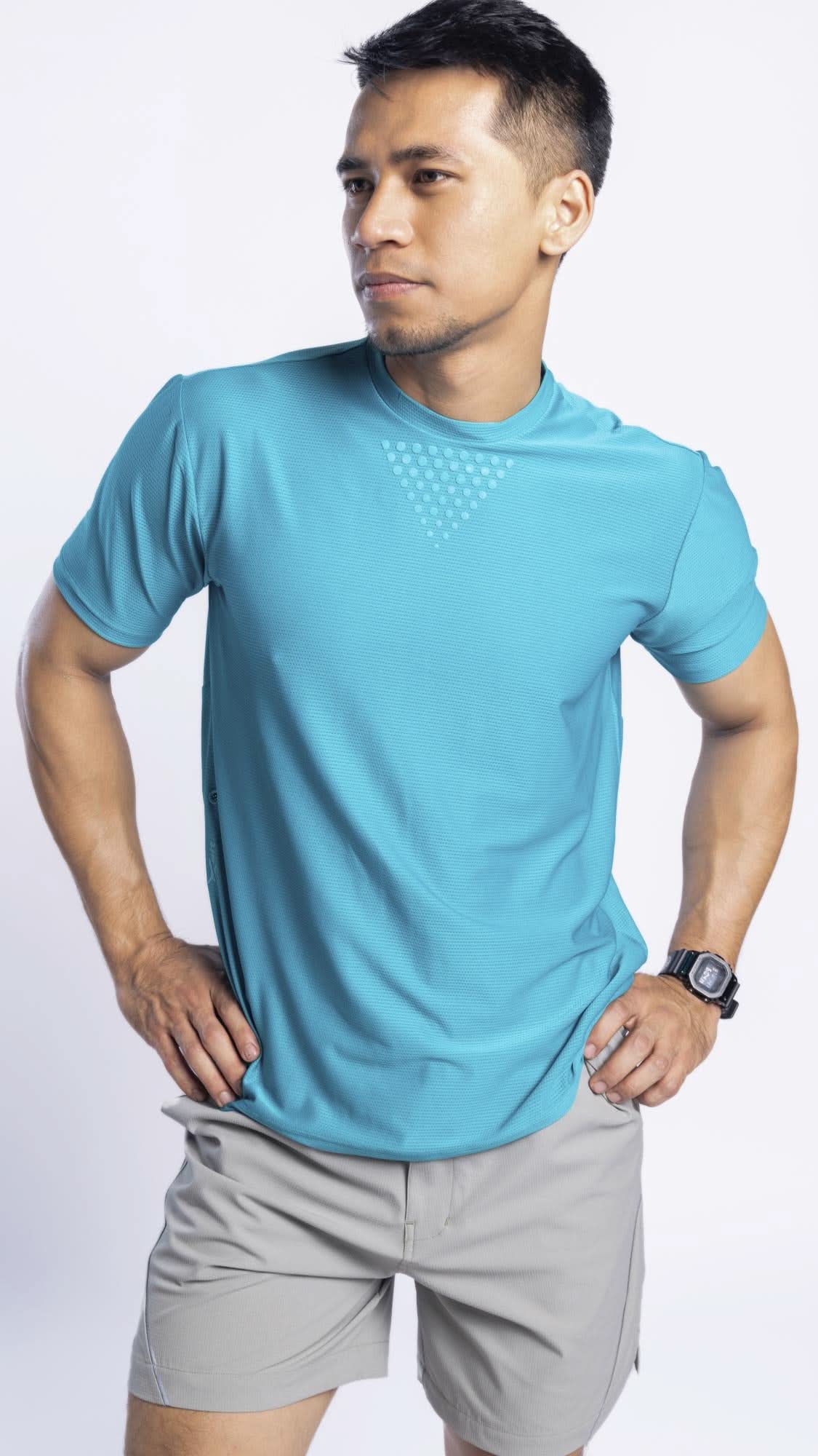 Xalt Life Aerodynamic Pulse Tee Electric Teal CREW NECK