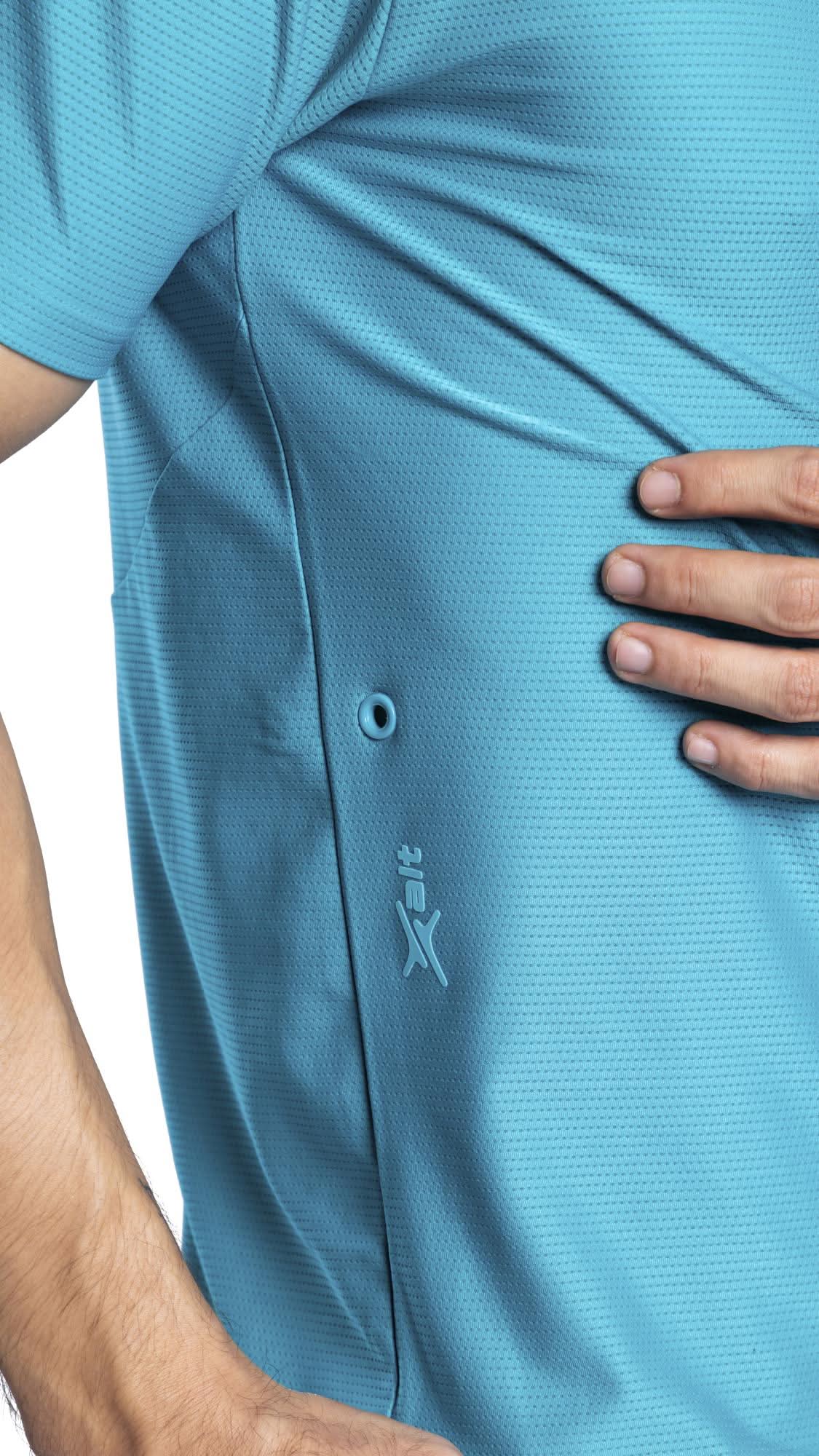 Xalt Life Aerodynamic Pulse Tee Electric Teal CREW NECK