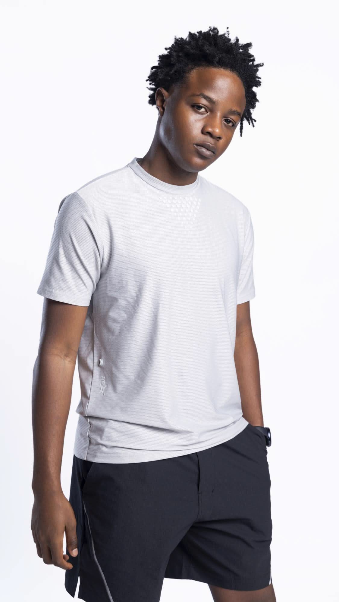 Xalt Life Aerodynamic Pulse Tee Silver CREW NECK