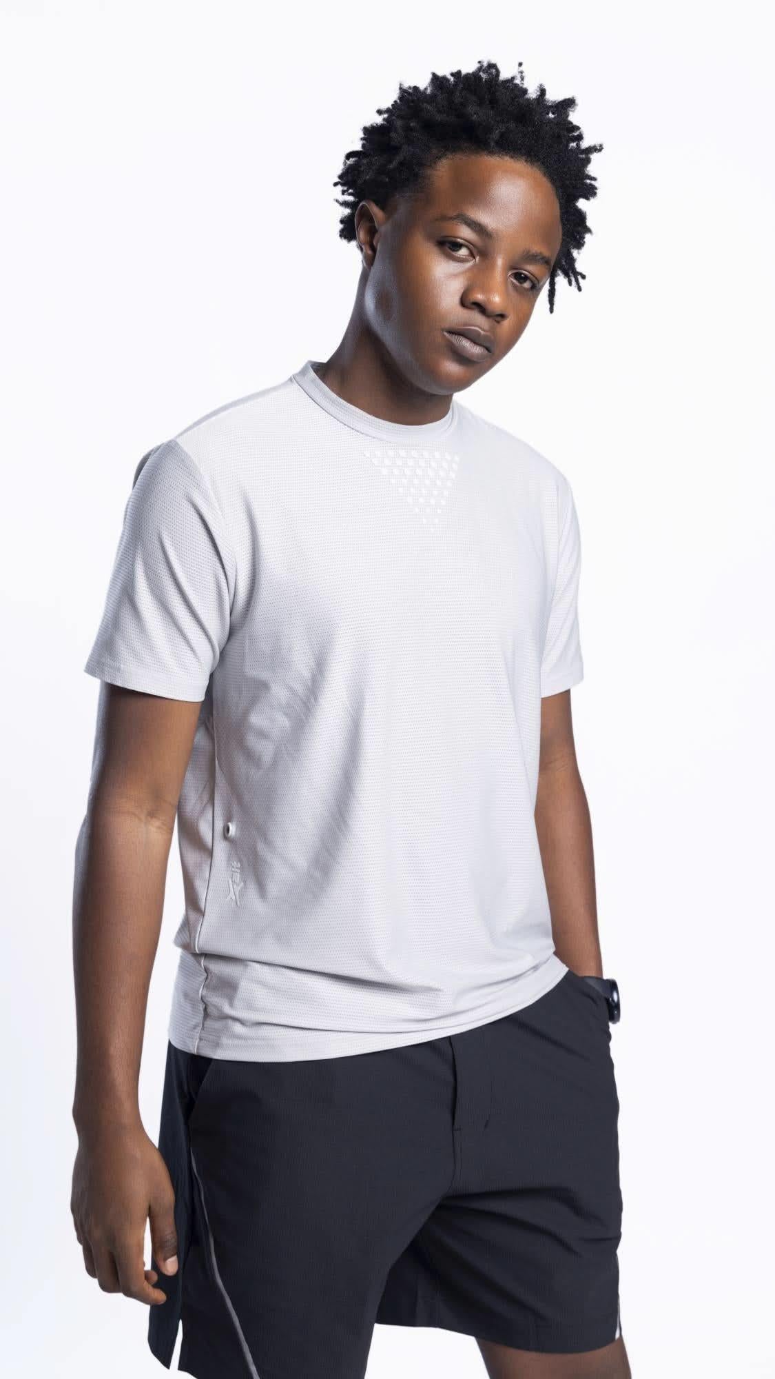 Xalt Life Aerodynamic Pulse Tee Silver CREW NECK