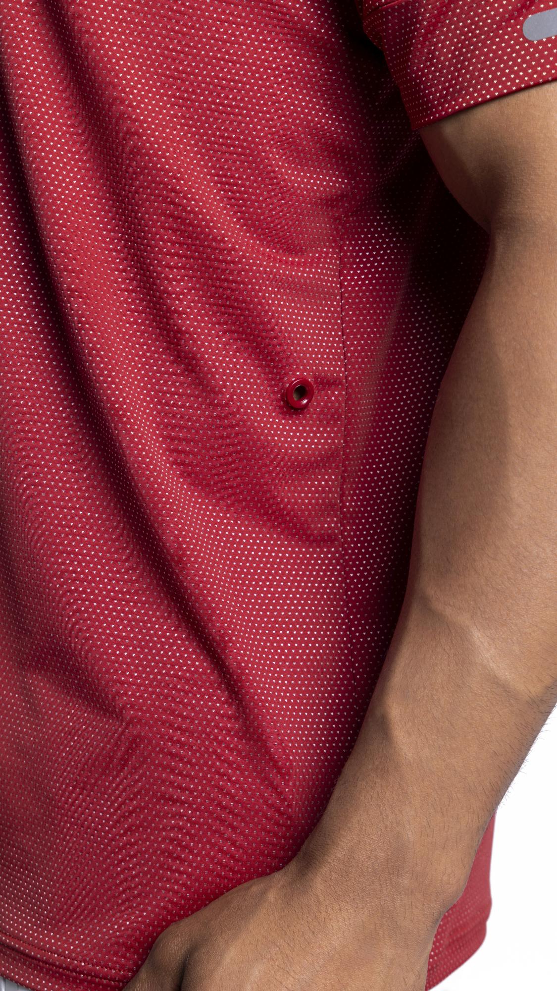 Aerodynamic Pulse Point Mesh Tee Maroon