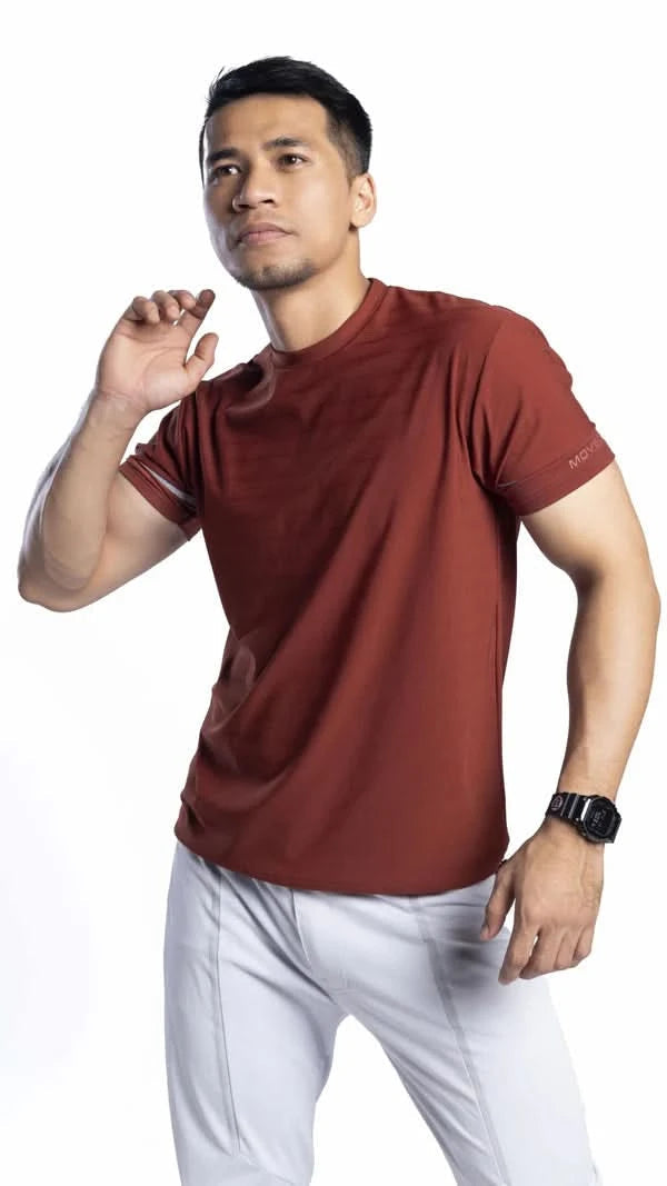 Xalt Life Stealth Tech Tee – men’s crew neck activewear T-shirt in Flex Grid Jacquard fabric