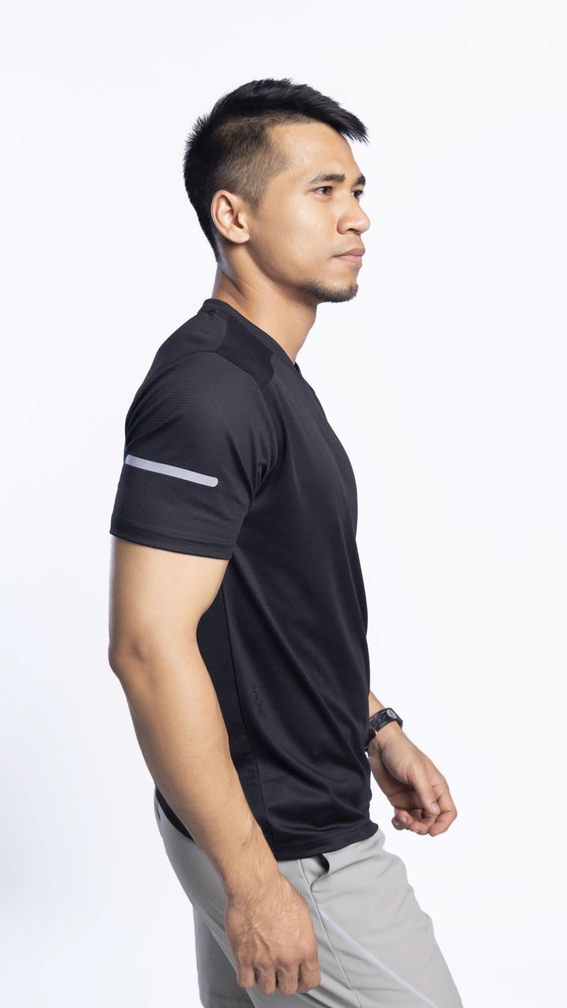 Xalt Life Urban Grid 2 Black V NECK
