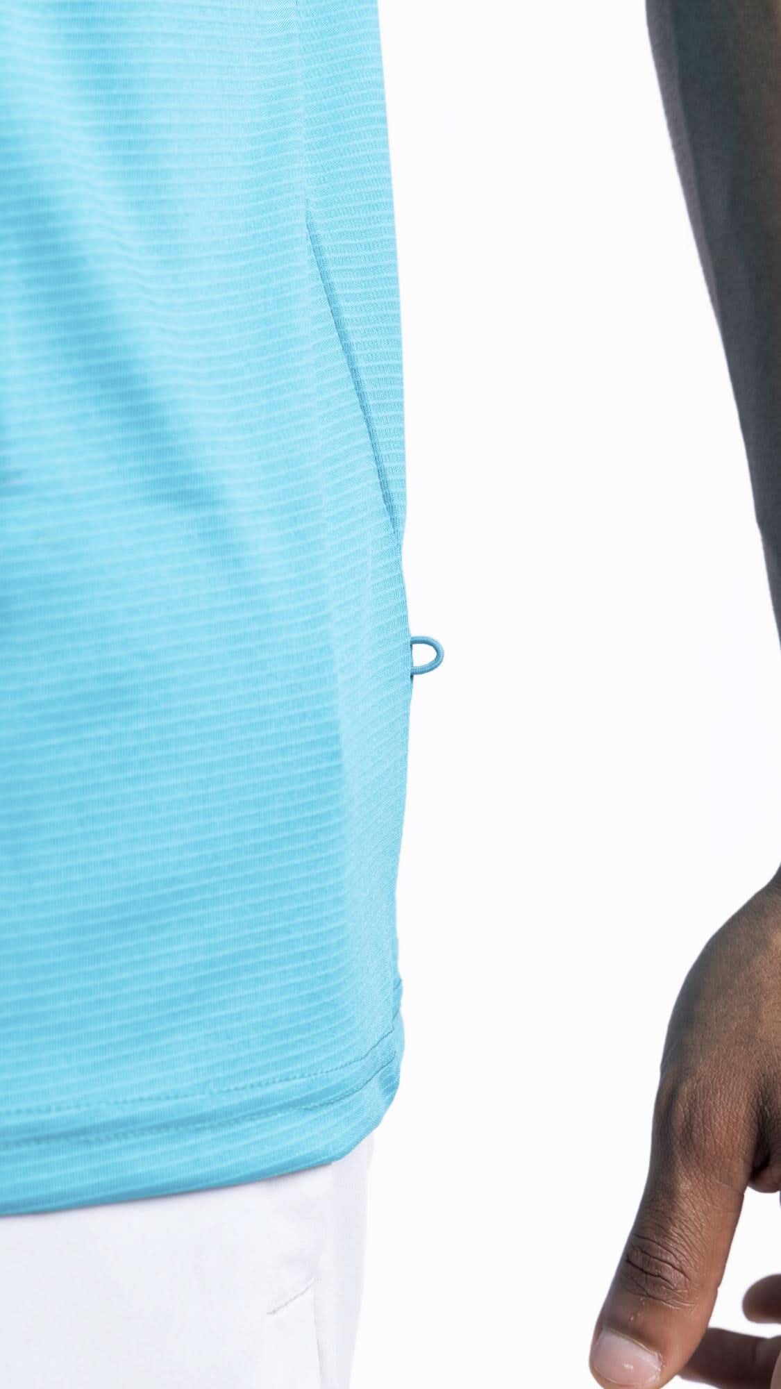 Xalt Life Urban Grid 2 Electric Teal V NECK