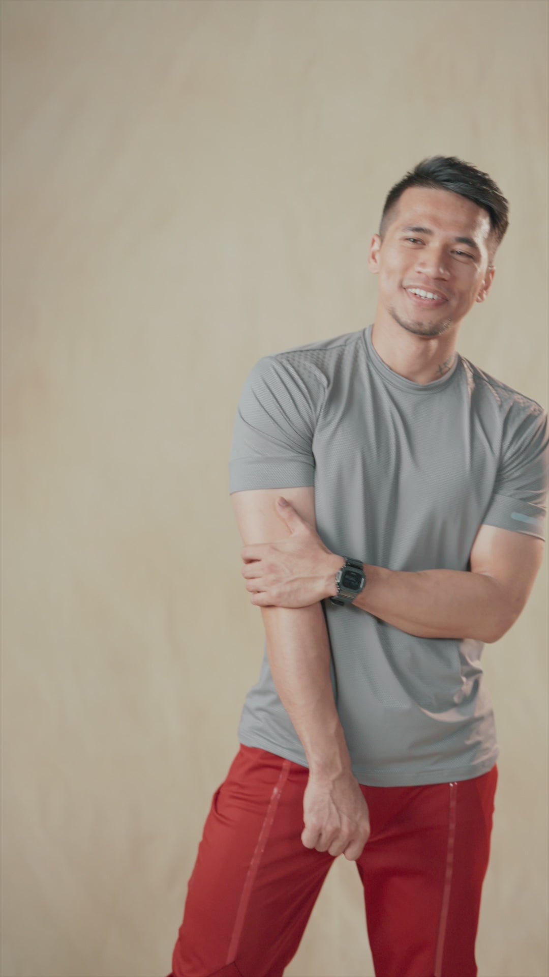 Aerodynamic Pulse Point Mesh Tee Maroon