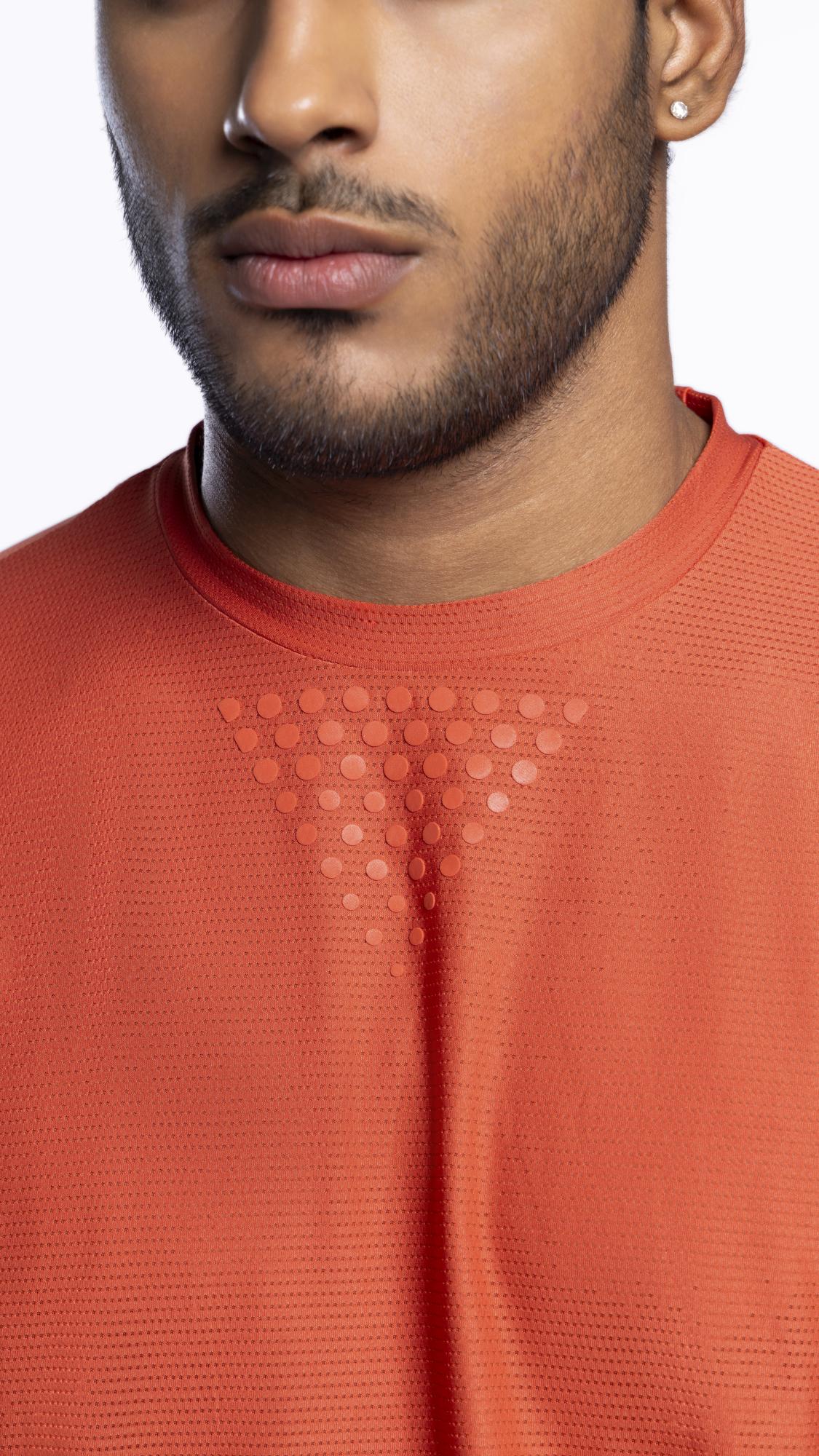 Aerodynamic Pulse Tee Deep Salmon