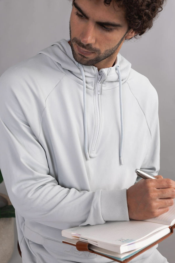 Flex Hybrid Hood Silver – zipped ripstop pocket