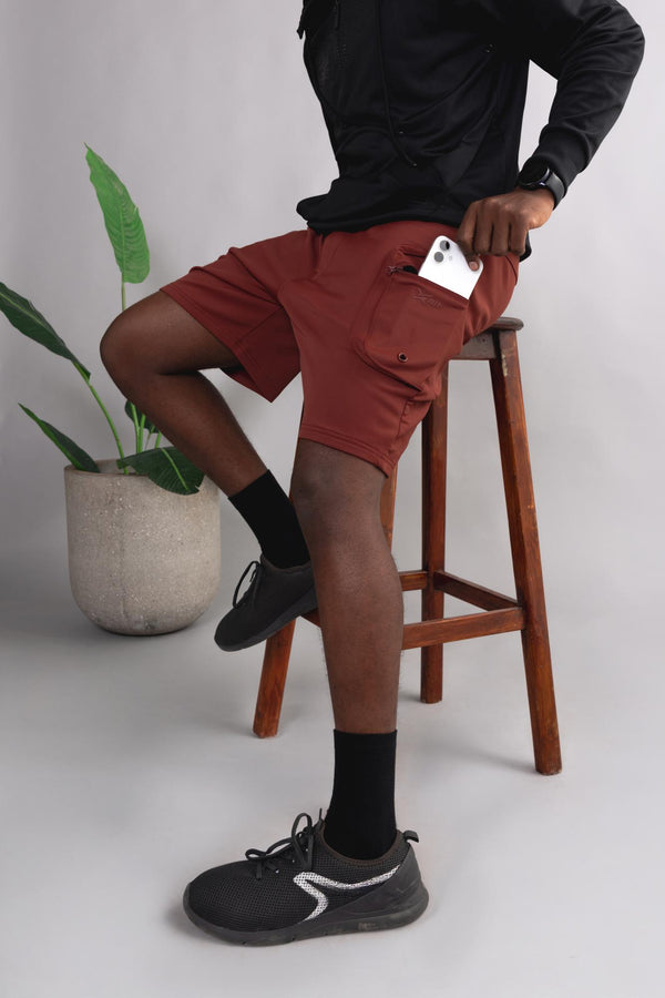 Xalt Life Flex Terrain Shorts – men’s nylon fleece athleisure cargo shorts for comfort