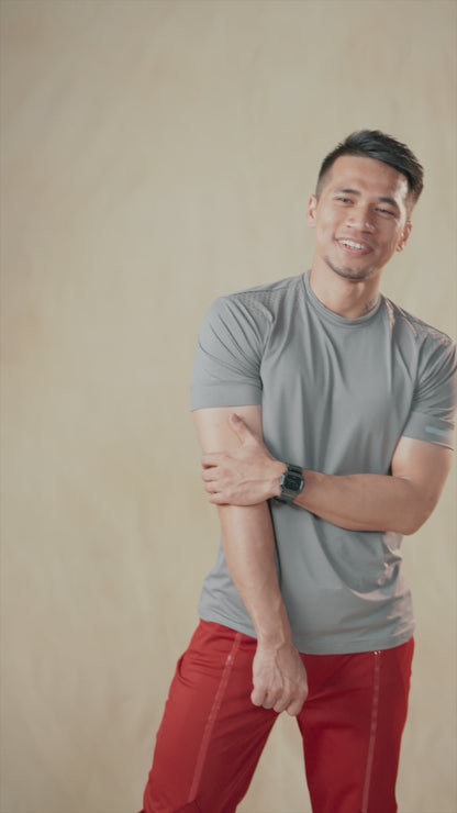 Aerodynamic Pulse Point Mesh Tee Maroon
